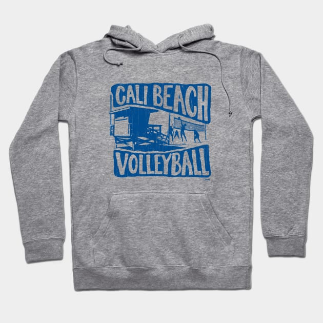 Cali Beach Volleyball (Blue) Hoodie by cjboco